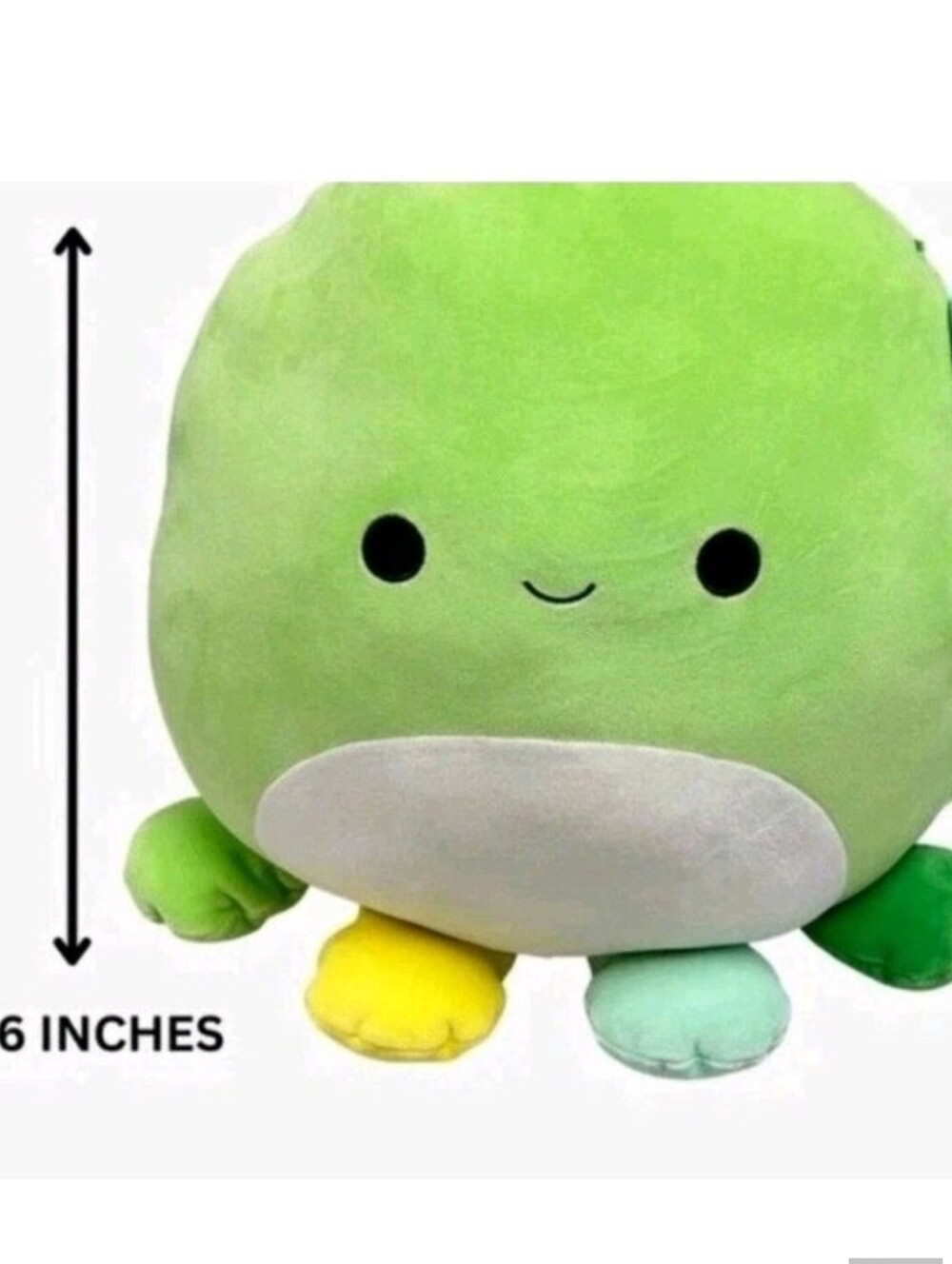 Squishmallows Jonny Octopus16" Plush Green Kellytoy Stuffed Animal Big NWT